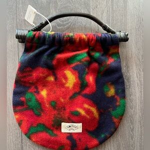 NWT IsoCtsui “Blue Cottage” Wool Handbag – Multicolor Art Print